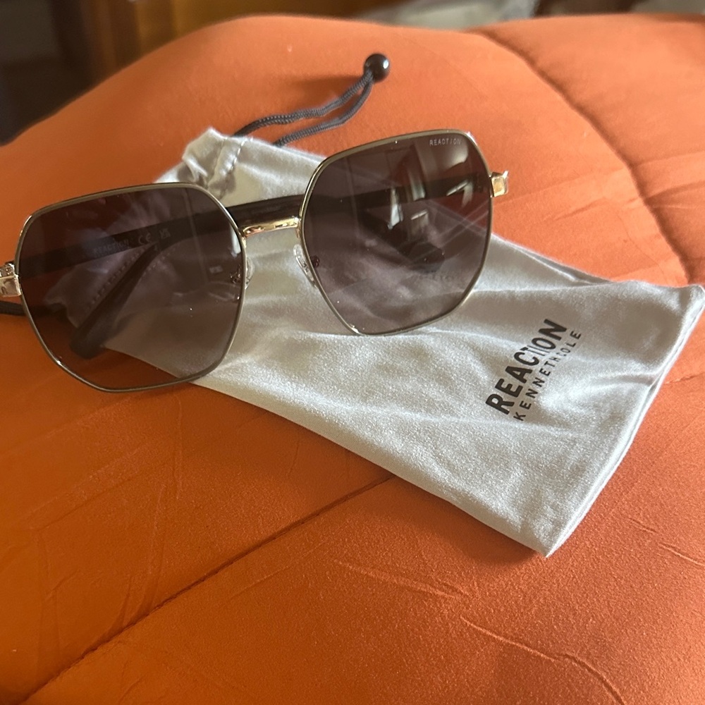 Reaction Kenneth Cole Black Sunglasses with Silver Accents